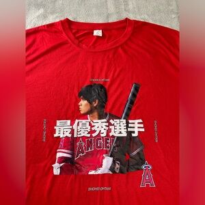 Shohei Ohtani MVP 2021 SGA Red T Shirt Adult XL Men’s Gungho Japanese Writing
